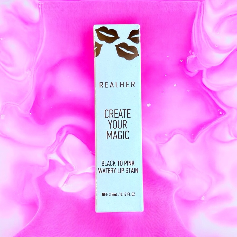 RealHer‎ Transforming Lip Stain - Black to Pink